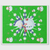 De feestelijke kerstman - cadeaupapier (Vlak)