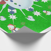 De feestelijke kerstman - cadeaupapier (Hoek)
