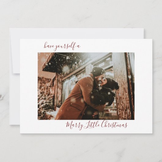 De feestelijke kerstrood bespaart de datum feestdagenkaart (Voorkant)