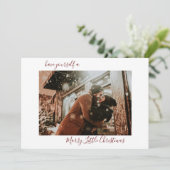 De feestelijke kerstrood bespaart de datum feestdagenkaart (Staand voorkant)