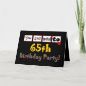 De feestelijke & Kleurrijke 65ste Uitnodiging van (Voorkant)