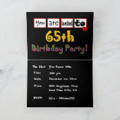 De feestelijke & Kleurrijke 65ste Uitnodiging van (Binnen)