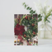 De feestelijke Kroon van Kerstmis Feestdagenkaart (Staand voorkant)