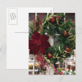 De feestelijke Kroon van Kerstmis Feestdagenkaart (Voorkant / Achterkant)