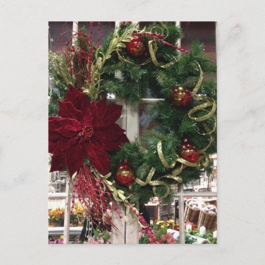 De feestelijke Kroon van Kerstmis Feestdagenkaart (Voorkant)