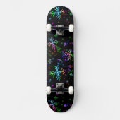 De feestelijke levendige kerstsfeer van SlipperyJo Persoonlijk Skateboard (Voorkant)