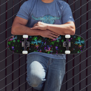 De feestelijke levendige kerstsfeer van SlipperyJo Persoonlijk Skateboard