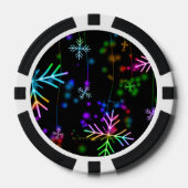 De feestelijke levendige kerstsfeer van SlipperyJo Poker Chips (Voorkant)
