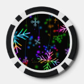 De feestelijke levendige kerstsfeer van SlipperyJo Poker Chips (Achterkant)
