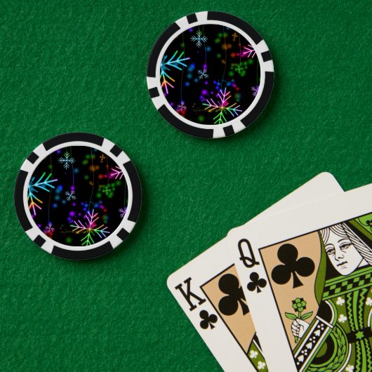 De feestelijke levendige kerstsfeer van SlipperyJo Poker Chips (Pokertafel (Dubbel))