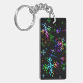 De feestelijke levendige kerstsfeer van SlipperyJo Sleutelhanger (Voorkant Links)