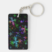 De feestelijke levendige kerstsfeer van SlipperyJo Sleutelhanger (achterkant)