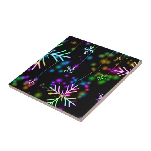 De feestelijke levendige kerstsfeer van SlipperyJo Tegeltje (Zijkant)