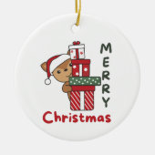 De feestelijke winterdieren in de winter keramisch ornament (Voorkant)