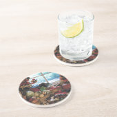 De feesten - zandsteen onderzetter (Zijkant)