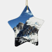 De feestkaart Plattkofel en Langkofel Italië Po Keramisch Ornament (Rechts)