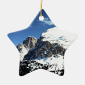De feestkaart Plattkofel en Langkofel Italië Po Keramisch Ornament (Voorkant)