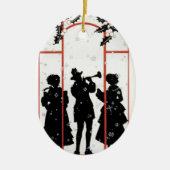 De feestmuzikanten keramisch ornament (Voorkant)