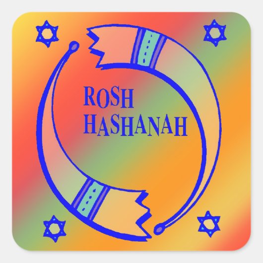 De feestpaarden - vierkante sticker (Voorkant)