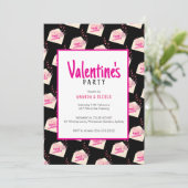 De feestuitnodiging van Modern Trendy Schattige Va Kaart (Staand voorkant)