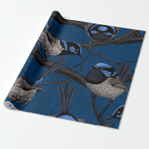 De feewinterkoninkjes van de nacht cadeaupapier