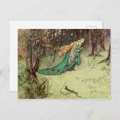 De  feiale kikkerprinses van de Princess Briefkaart (Voorkant / Achterkant)