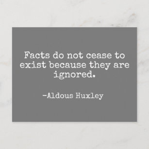 De feiten houden geen citaat van Huxley weg Briefkaart
