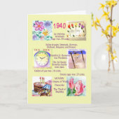 De Feiten van de pret over het afgelopen jaar 1940 Kaart (Gele Bloem)