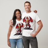 De fel gefocuste Kickoff Rode Draak T-shirt (Unisex)