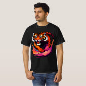 De felgekleurde tijger t-shirt (Voorkant volledig)