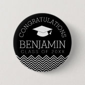 De felicitaties Afstuderen Afstuderen KUNNEN KLEUR Ronde Button 5,7 Cm (Voorkant)