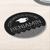 De felicitaties Afstuderen Afstuderen KUNNEN KLEUR Ronde Kartonnen Onderzetter (Gebogen)