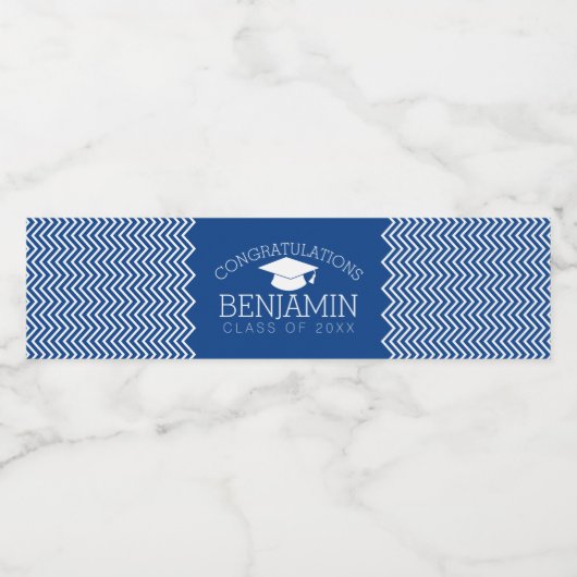 De felicitaties Afstuderen Afstuderen KUNNEN KLEUR Waterfles Etiket (Enkel label)