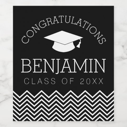 De felicitaties Afstuderen Afstuderen KUNNEN KLEUR Wijn Etiket (Enkel label)