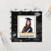 De felicitaties Afstuderen de Klasse van de Afstud Kaart (Voorkant / Achterkant in situ)