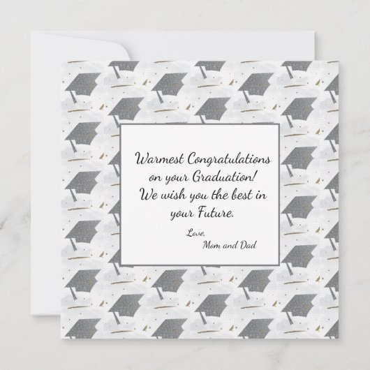 De felicitaties Afstuderen de Klasse van de Afstud Kaart (Achterkant)