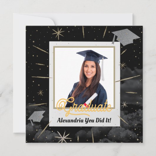 De felicitaties Afstuderen de Klasse van de Afstud Kaart (Voorkant)