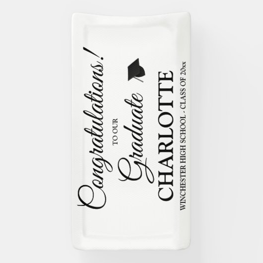 De felicitaties afstuderen de tekst van het douane spandoek (Verticaal)