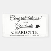 De felicitaties afstuderen de tekst van het douane spandoek (Horizontaal)