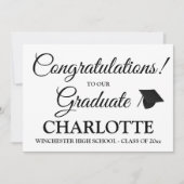 De felicitaties afstuderen het afstuderen van het  aankondiging (Voorkant)