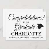 De felicitaties afstuderen het afstuderen van het aankondiging (Voorkant / Achterkant)