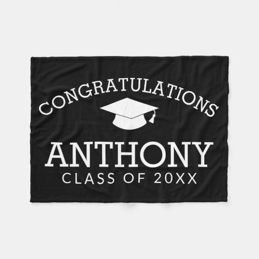 De felicitaties Afstuderen Klasse van 20xx - Moder Fleece Deken (Voorkant (Horizontaal))