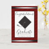 De felicitaties Afstuderen Mortarboard en Manuscri Kaart (Gele Bloem)