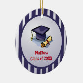 De felicitaties van het afstuderen herinneren het  keramisch ornament (Rechts)