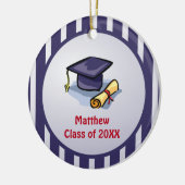 De felicitaties van het afstuderen herinneren het  keramisch ornament (Links)