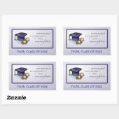 De felicitaties van het afstuderen herinneren het  rechthoekige sticker (Vel)