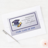 De felicitaties van het afstuderen herinneren het  rechthoekige sticker (Envelop)