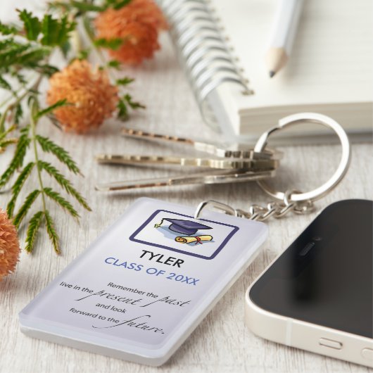 De felicitaties van het afstuderen herinneren het sleutelhanger (Voorkant Rechts)
