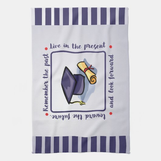 De felicitaties van het afstuderen herinneren het  theedoek (Verticaal)