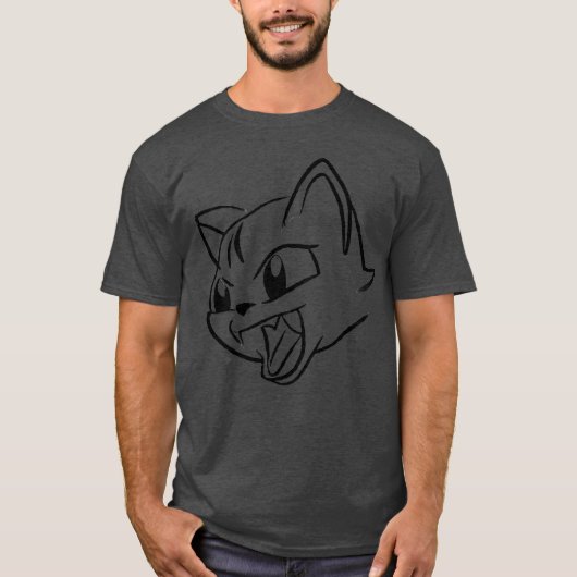 De felle kattenjongen t-shirt (Voorkant)
